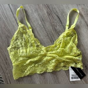 Kendall + Kylie Yellow Lace Bralette